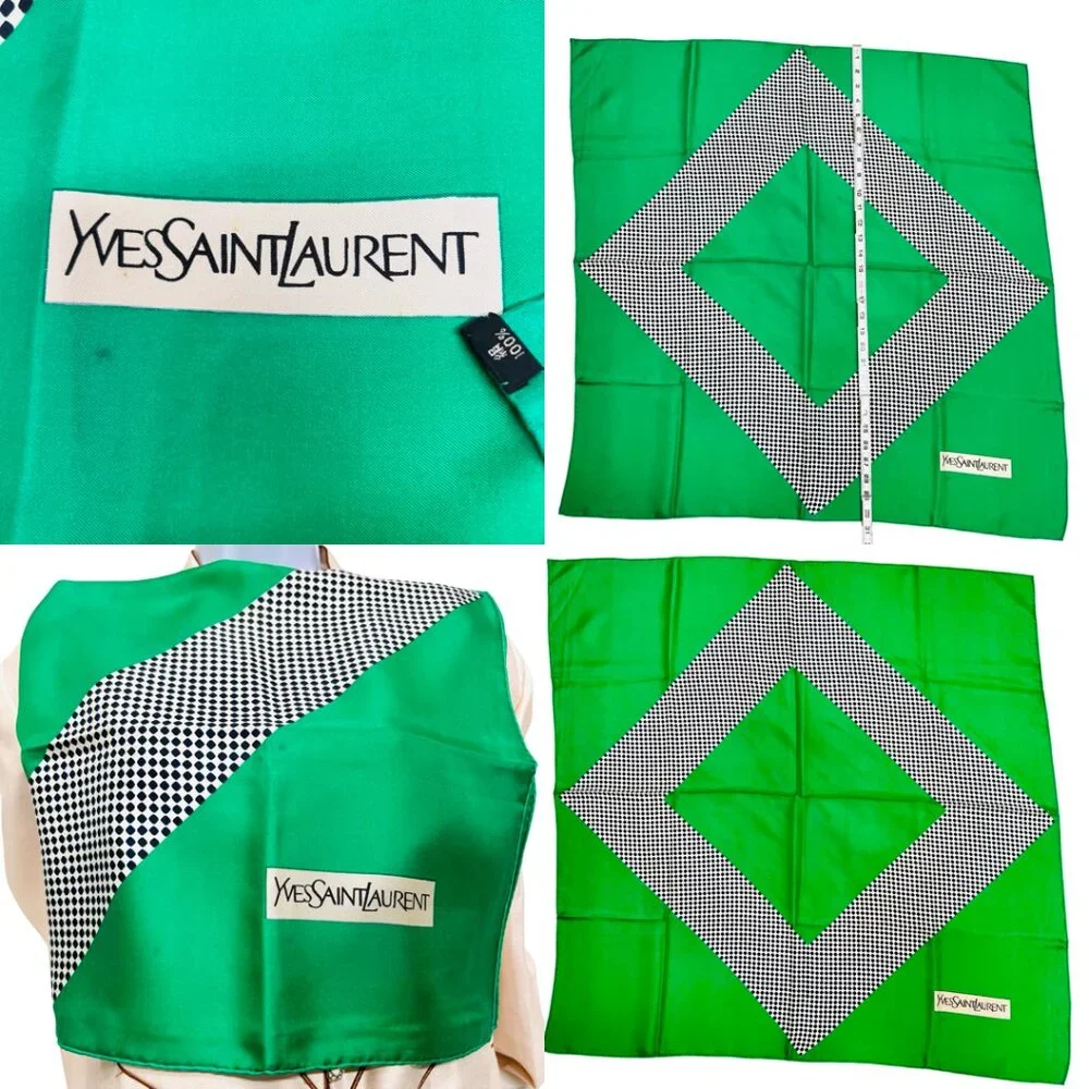 Vgt Yves Saint Laurent YSL  100%  Silk Scarf 31